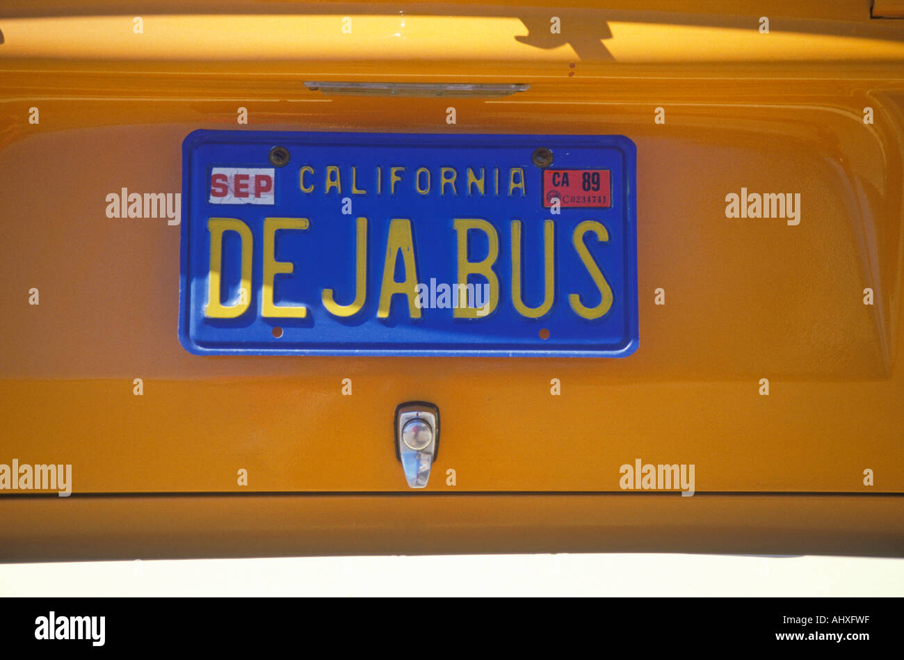 Vanity License Plate California Stock Photo Alamy