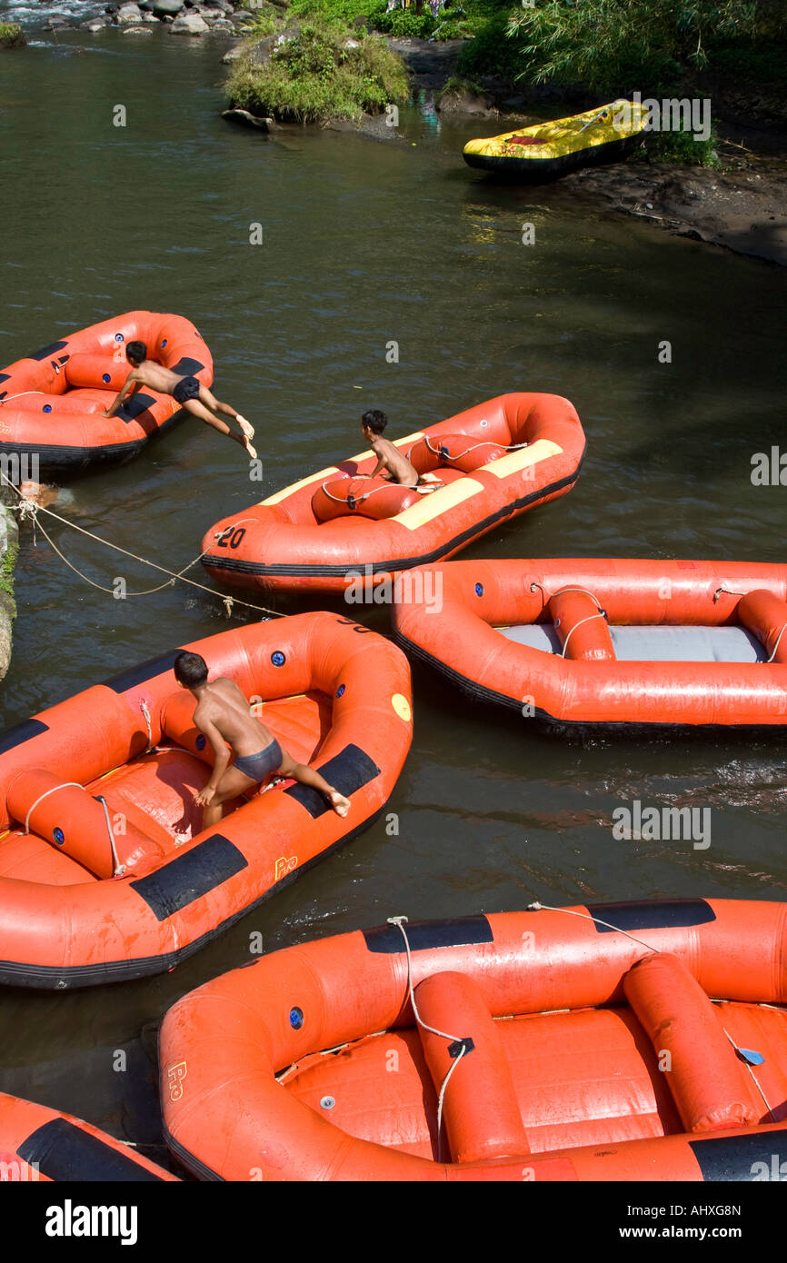 Indonisaian  boy river swim alamy 