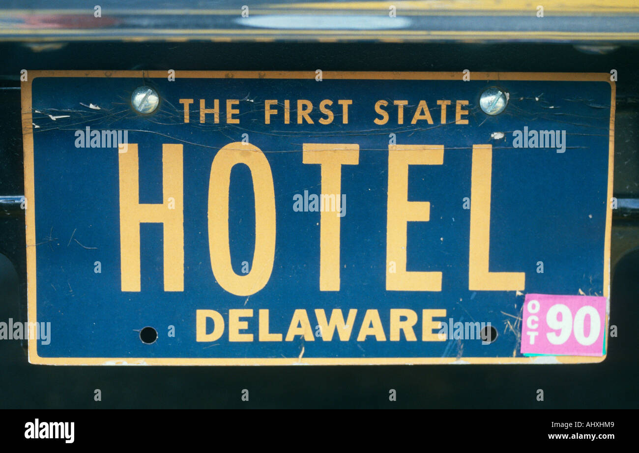 Delaware vehicle registration plate hi-res stock photography and images