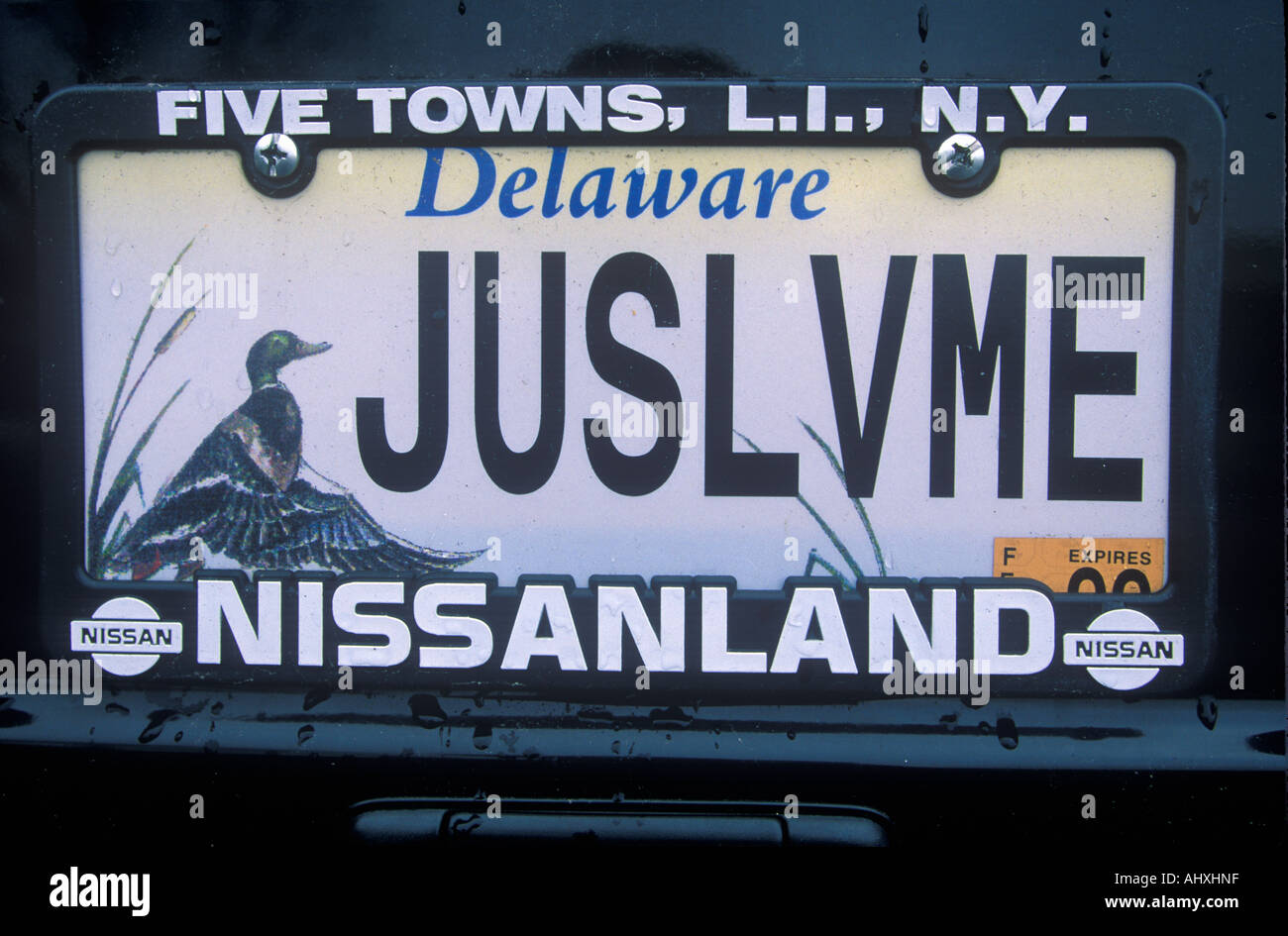 Vanity License Plate Delaware Stock Photo Alamy