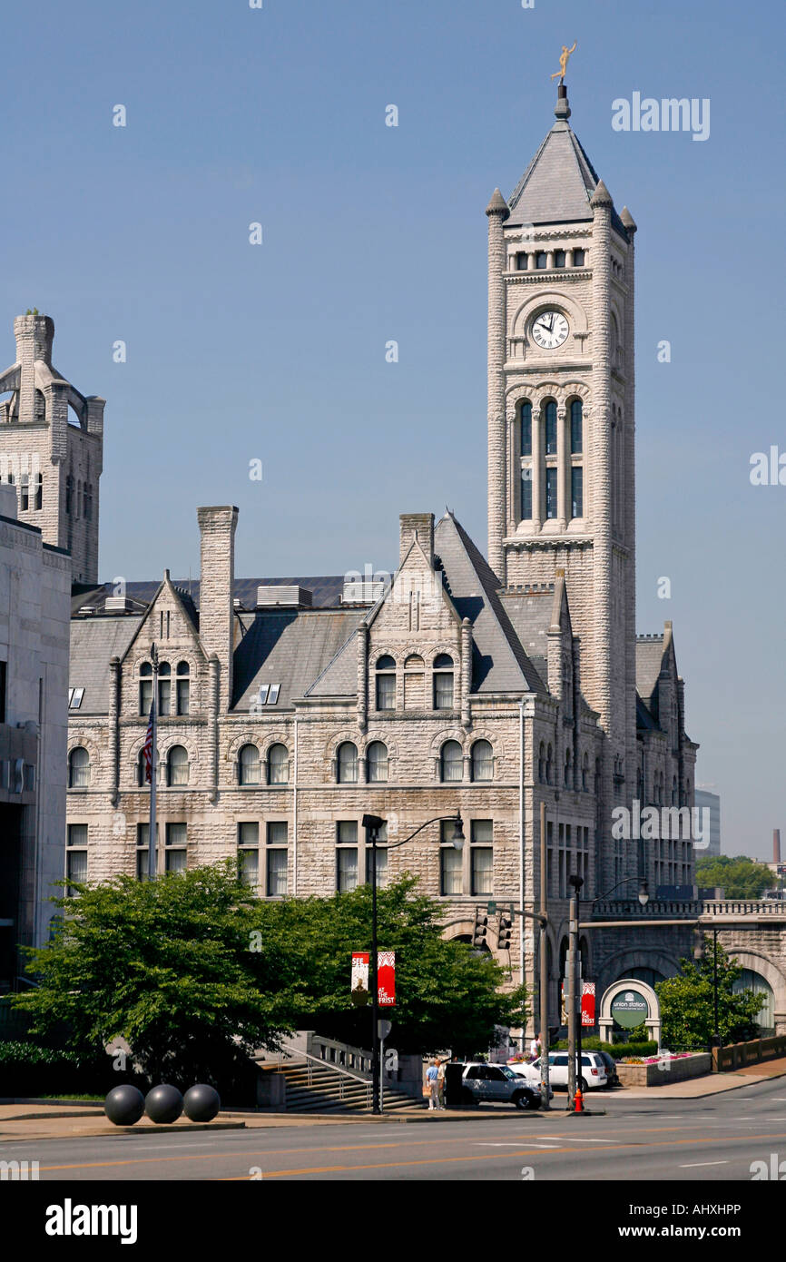 The old Union Station building on Broadway,Nashville,Tennessee,USA