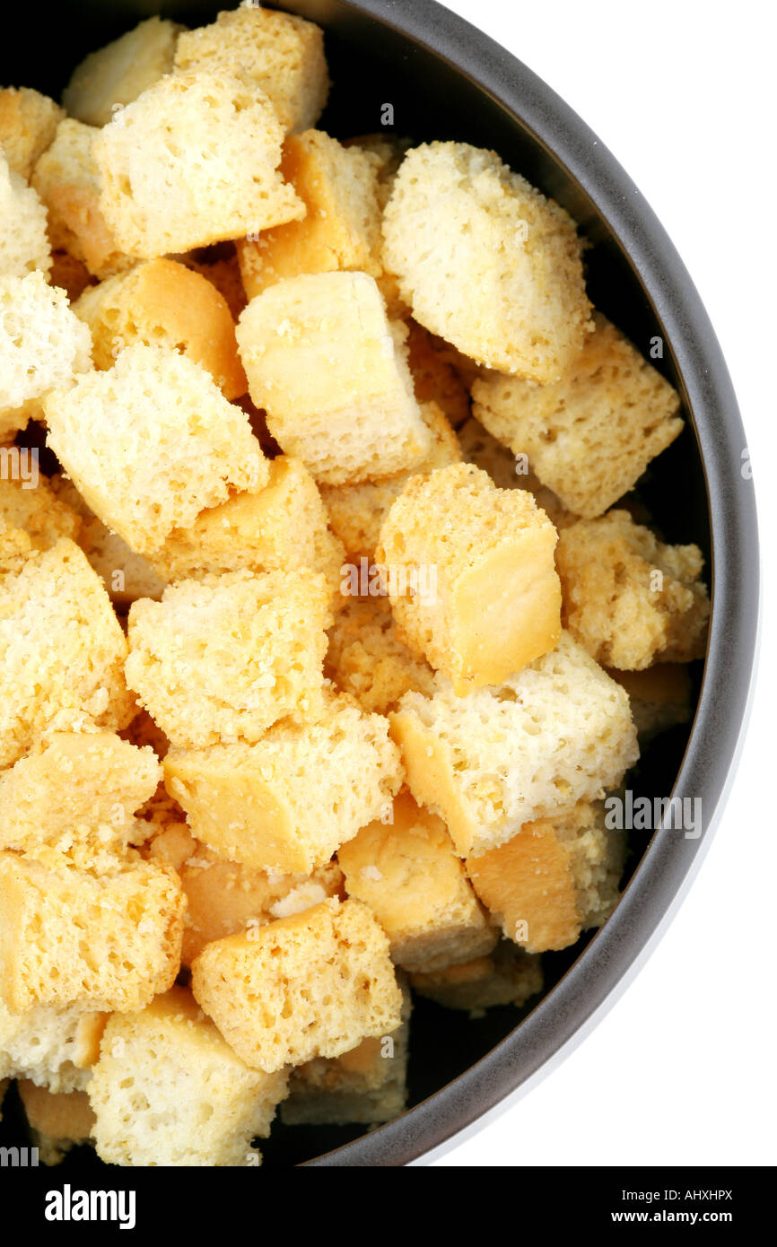 French Bread Croutons Stock Photo Alamy
