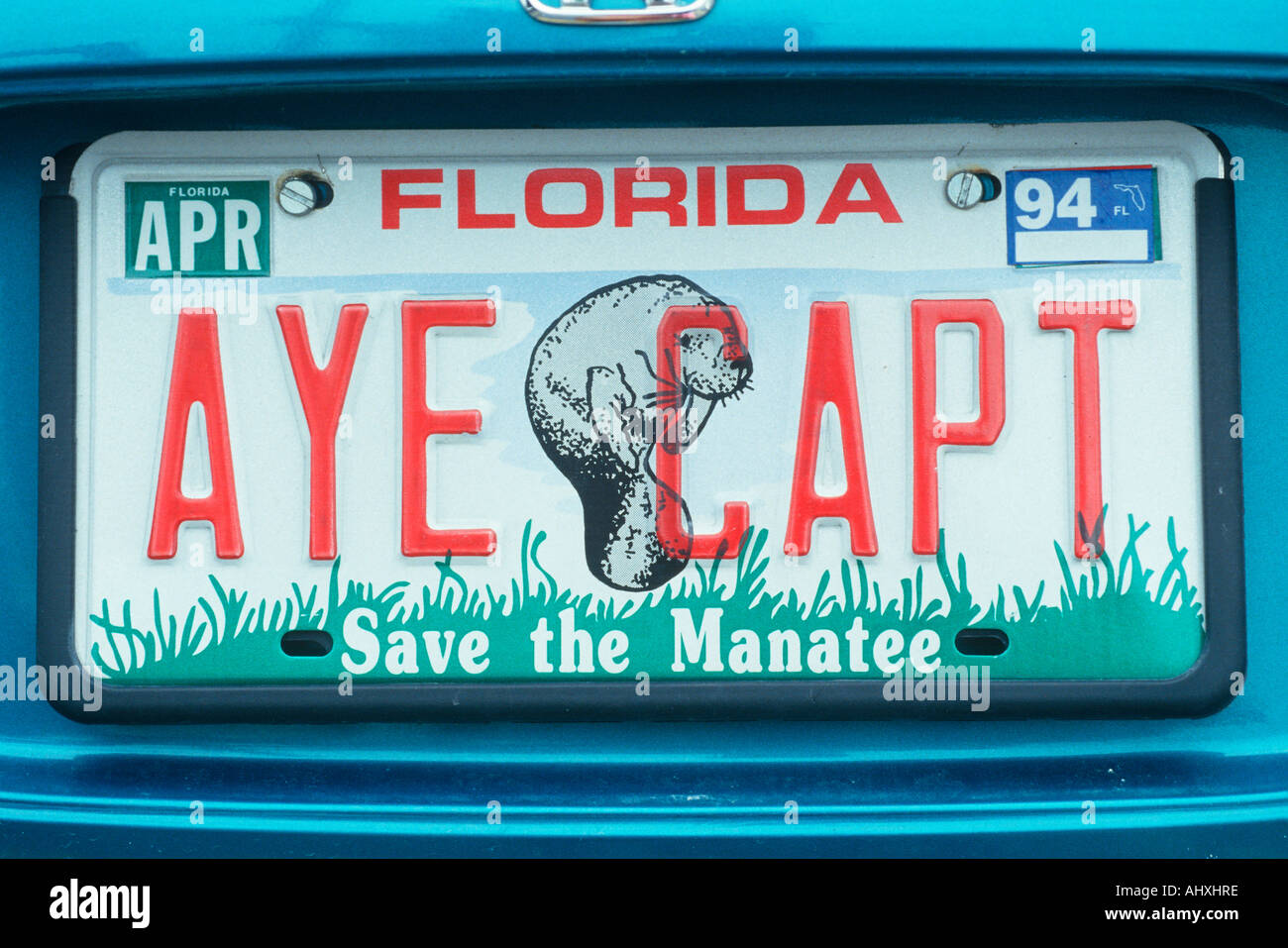 Vanity License Plate Florida Stock Photo Alamy
