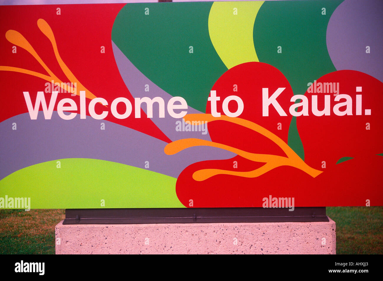 to Hawaii Sign Stock Photo Alamy