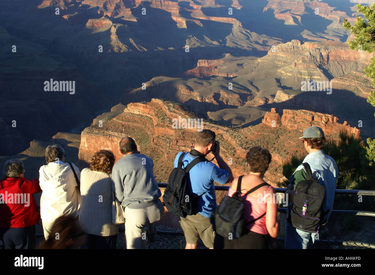 Tourist overlook Ground Canyon NP Stock Photo