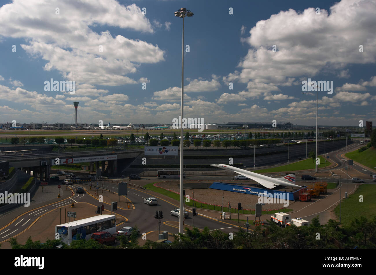 Concorde roundabout at Heathrow airport Stock Photo Alamy