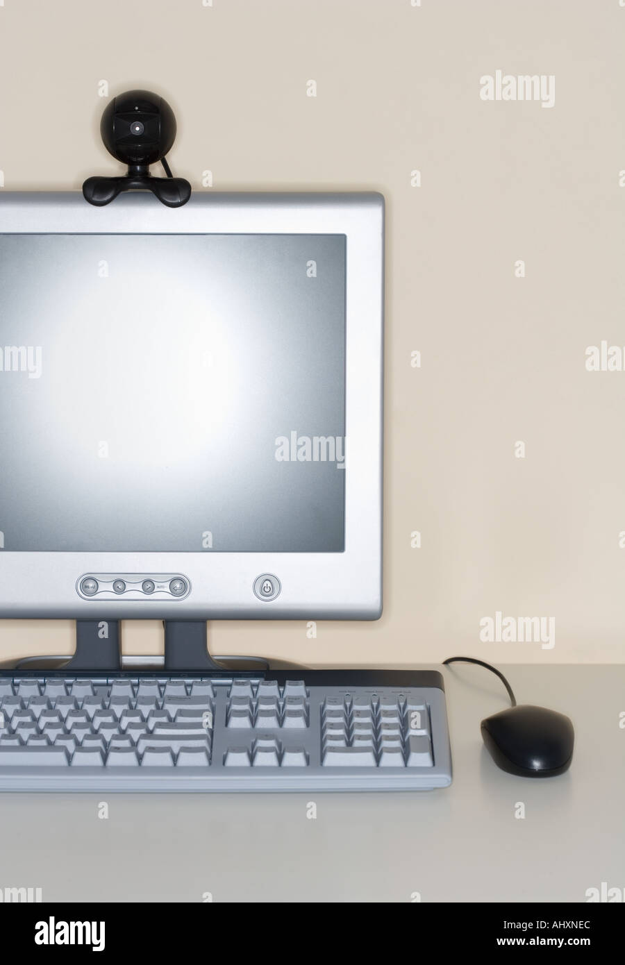 Computer with webcam attachment Stock Photo Alamy