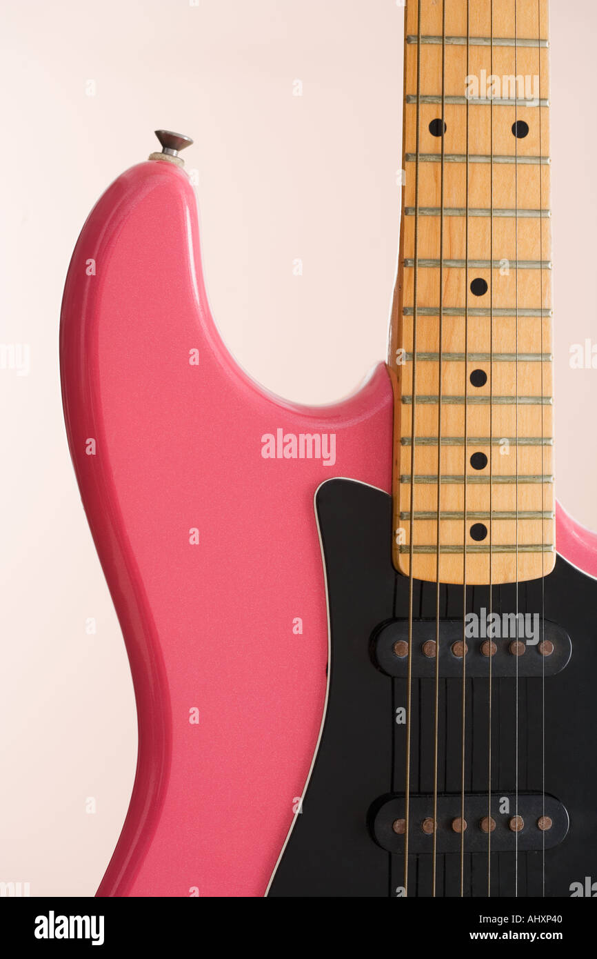 Pink electric guitar hires stock photography and images Alamy