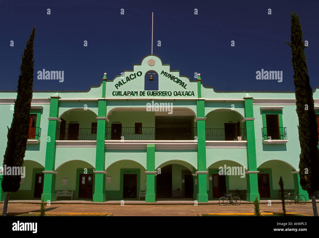 Palacio Municipal, municipal palace, municipal building, town hall, city hall, Cuilapam de Guerrero, Oaxaca State, Mexico Stock Photo