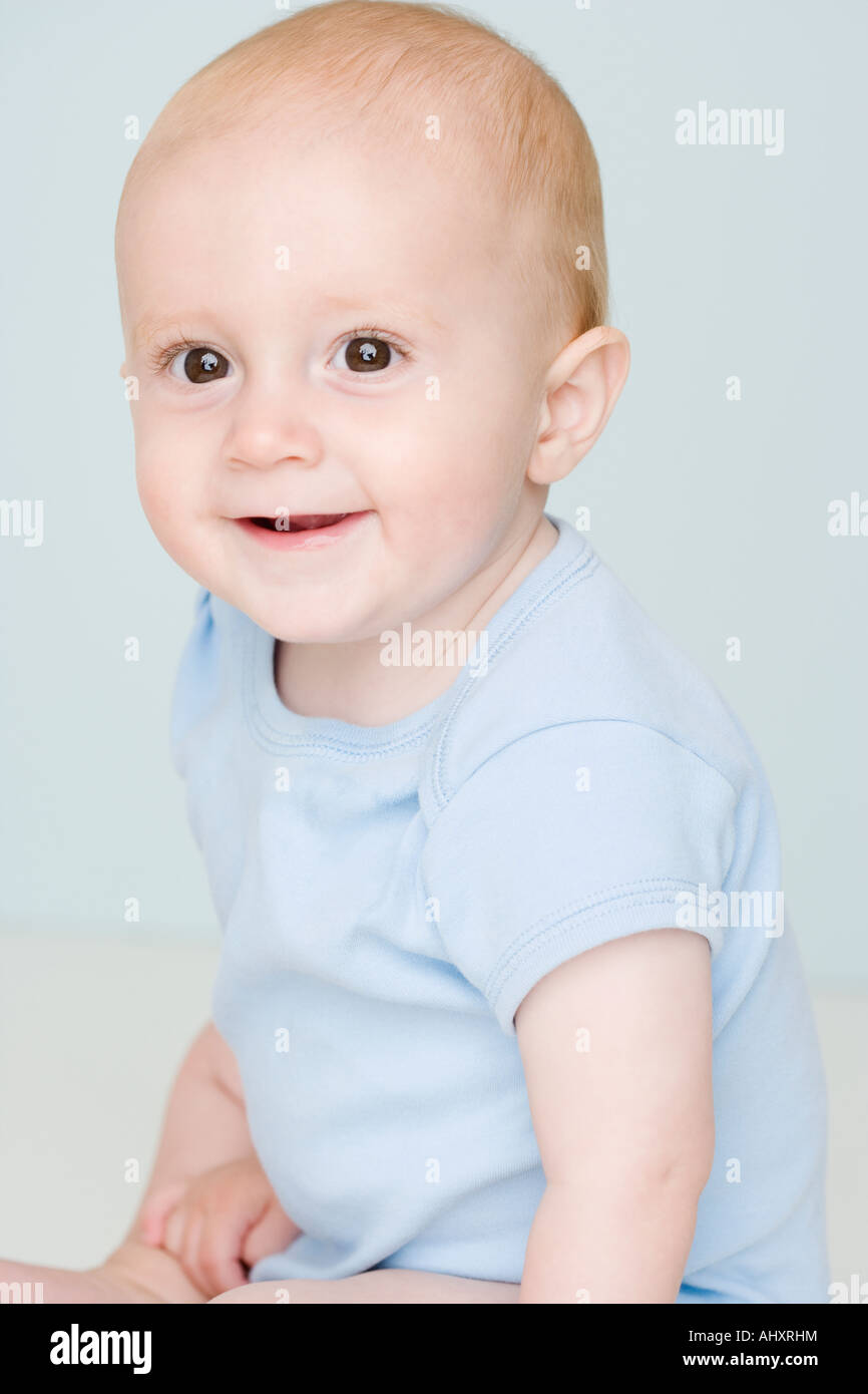 Close up of baby smiling Stock Photo