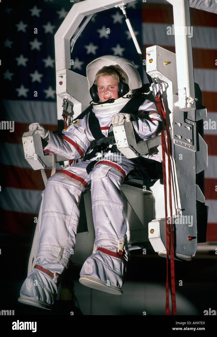 Huntsville AL. Space Camp 13 yr old campers on EASE simulation, an EVA