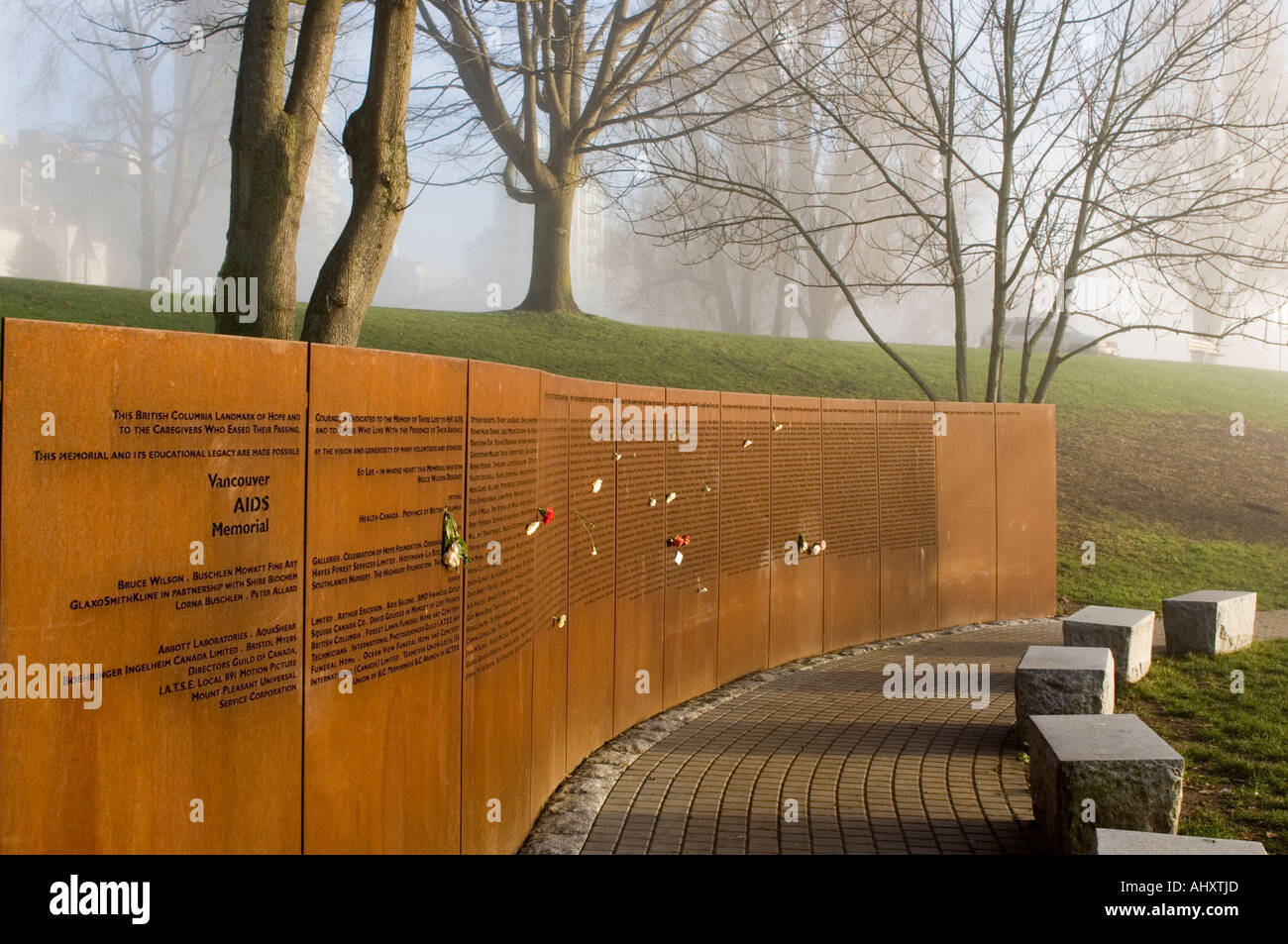 Vancouver Aids Memorial British Columbia Canada Stock Photo Alamy