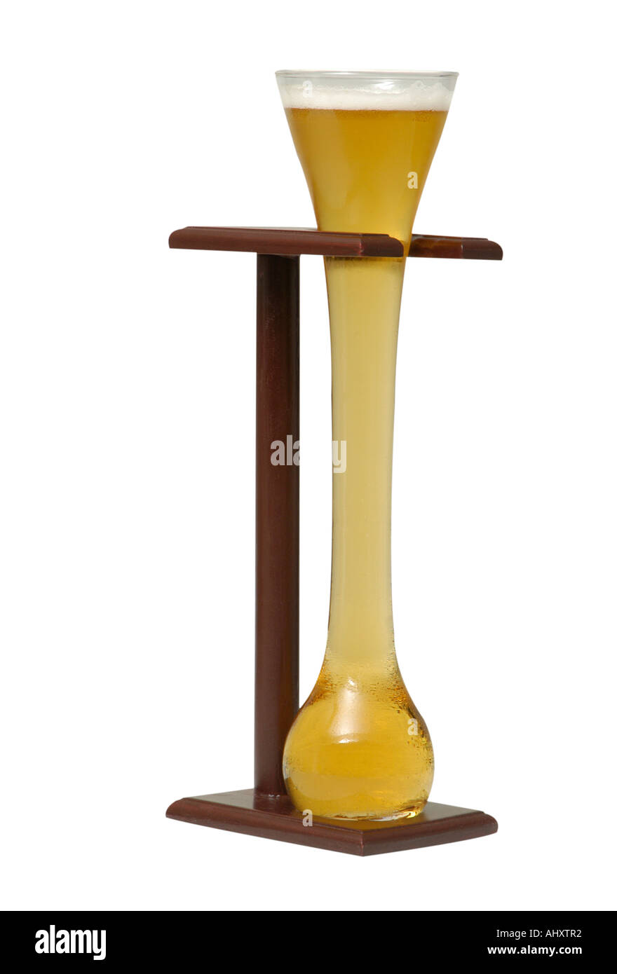 Yard of ale glass. Stock Photo