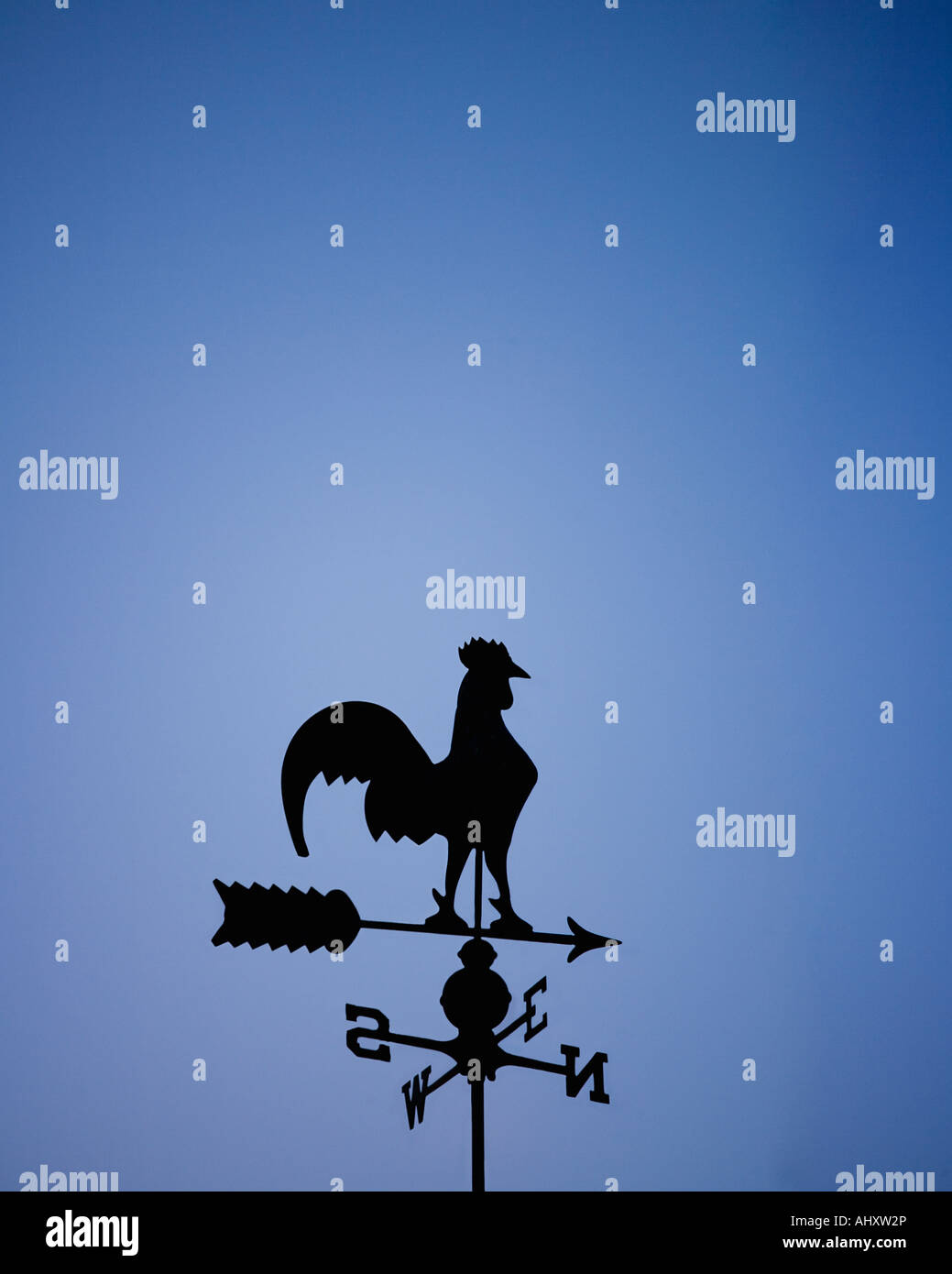 Weather vane with rooster Stock Photo