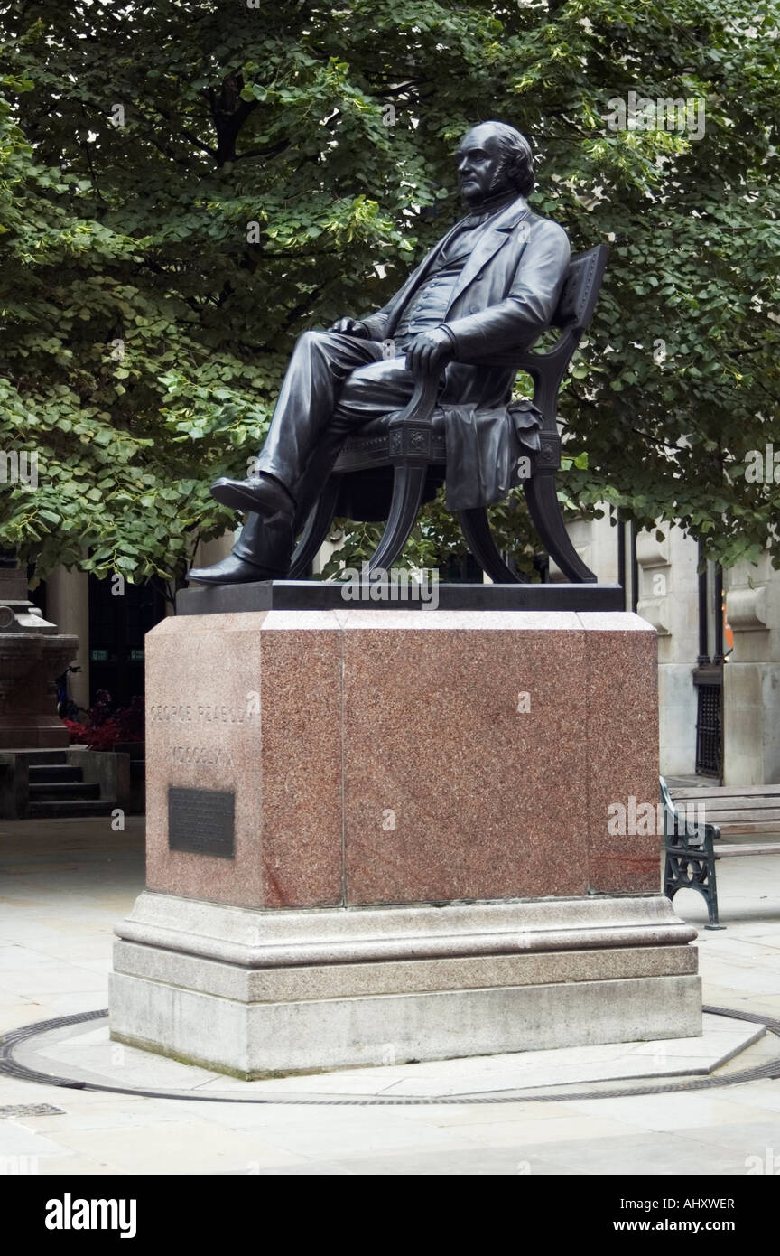 Statue of George Peabody Stock Photo