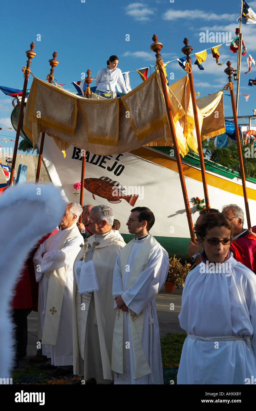 AzoresLocal fiesta in the fishing village of Ribeira Quente, Sao Miguel island, The Azores. Stock Photo