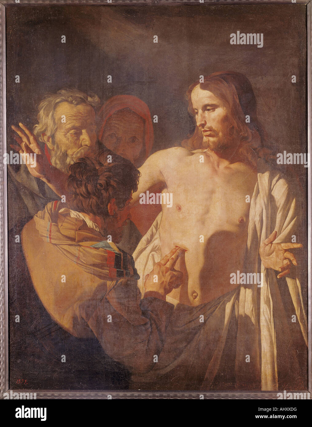 'fine arts, Honthorst, Gerrit van, (1590 - 1656), painting, 'the incredulity of Saint Thomas', circa 1620, oil on canvas, 125 Stock Photo