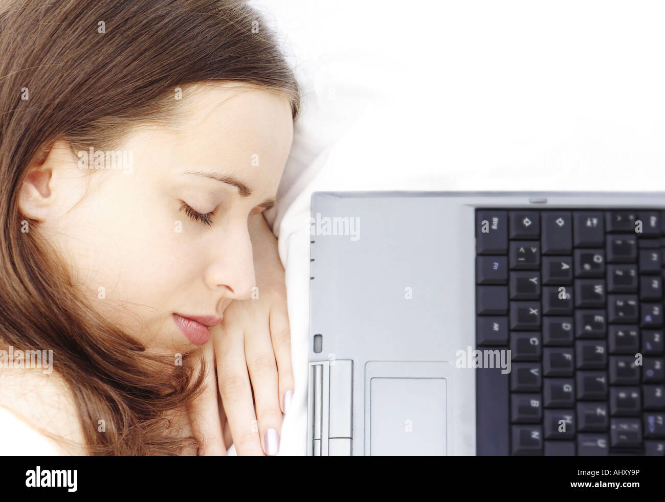 Young girl taking a nap Stock Photo Alamy