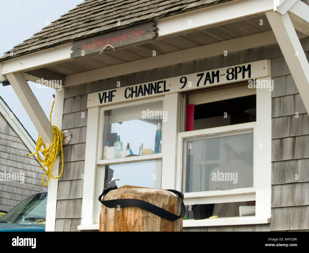 The outside of the Harbormasters office in Menemsha, Martha's Vineyard