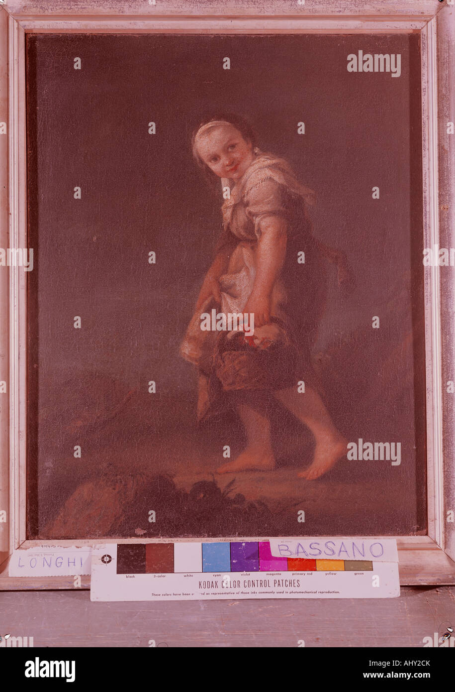 'fine arts, Longhi, Pietro, (1702 - 1785), painting, 'the little shepherdess', municipal museum, Bassano, historic, historical Stock Photo