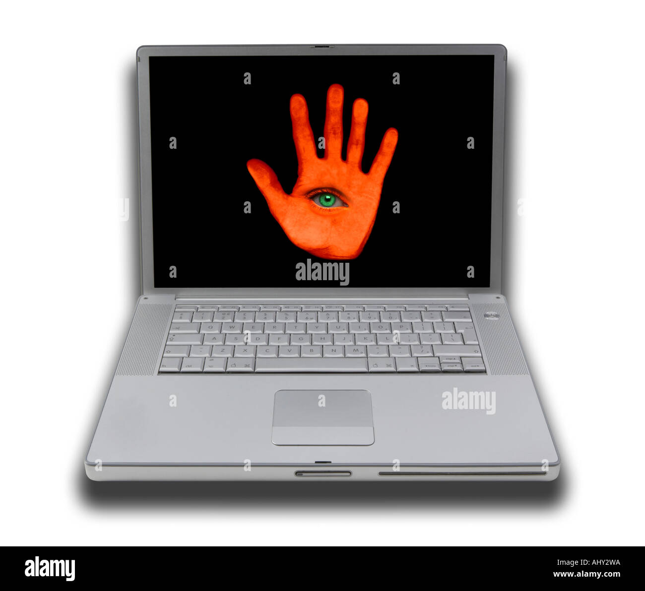 LAP TOP NOTE BOOK PERSONAL COMPUTER WITH SCREEN DISPLAYING PICTURE OF ...