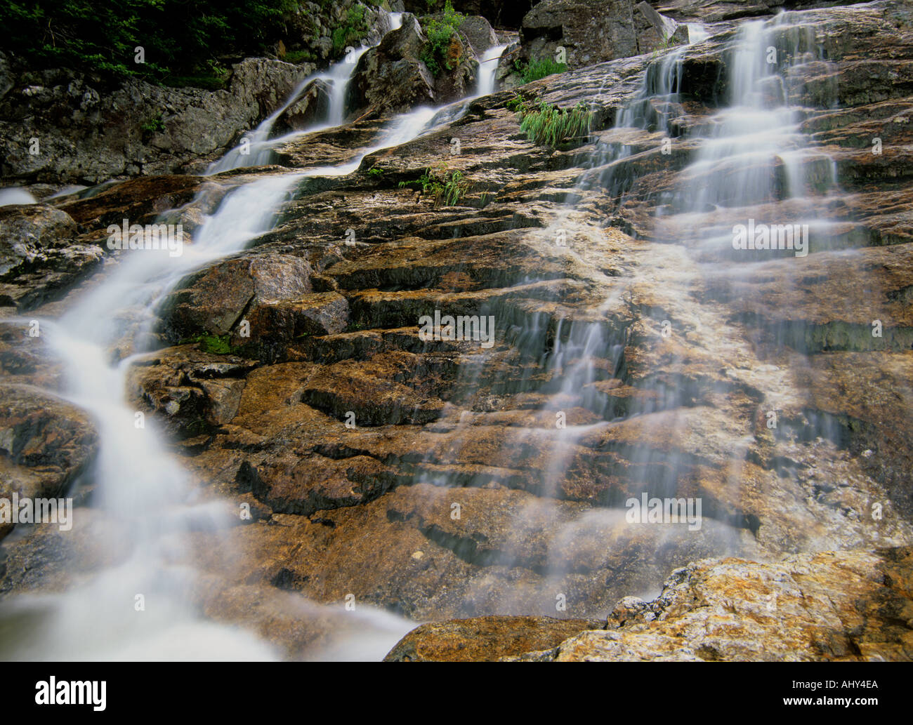 Silver Cascades in Crawford Notch State Park in the White Mountains New ...