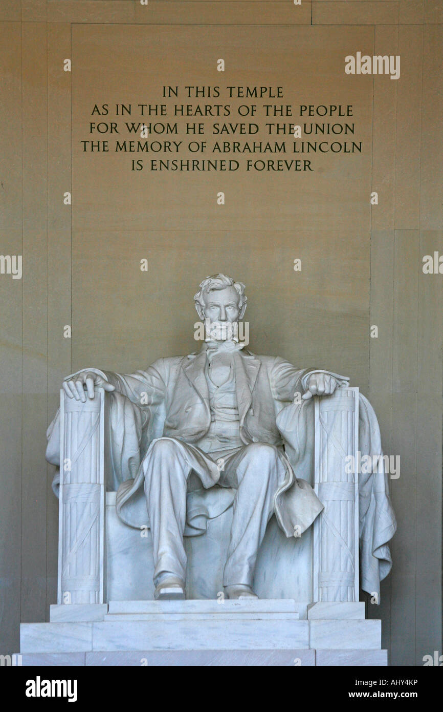 The Lincoln Monument, Washington D.C, USA Stock Photo