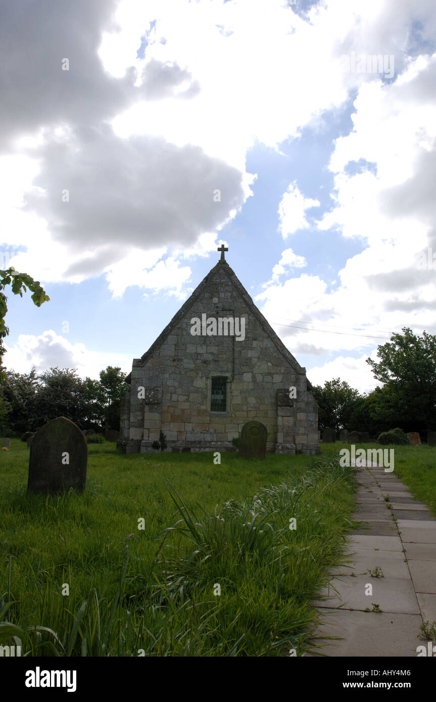 Englands only thatched church at Markby in Lincolnshire Stock Photo