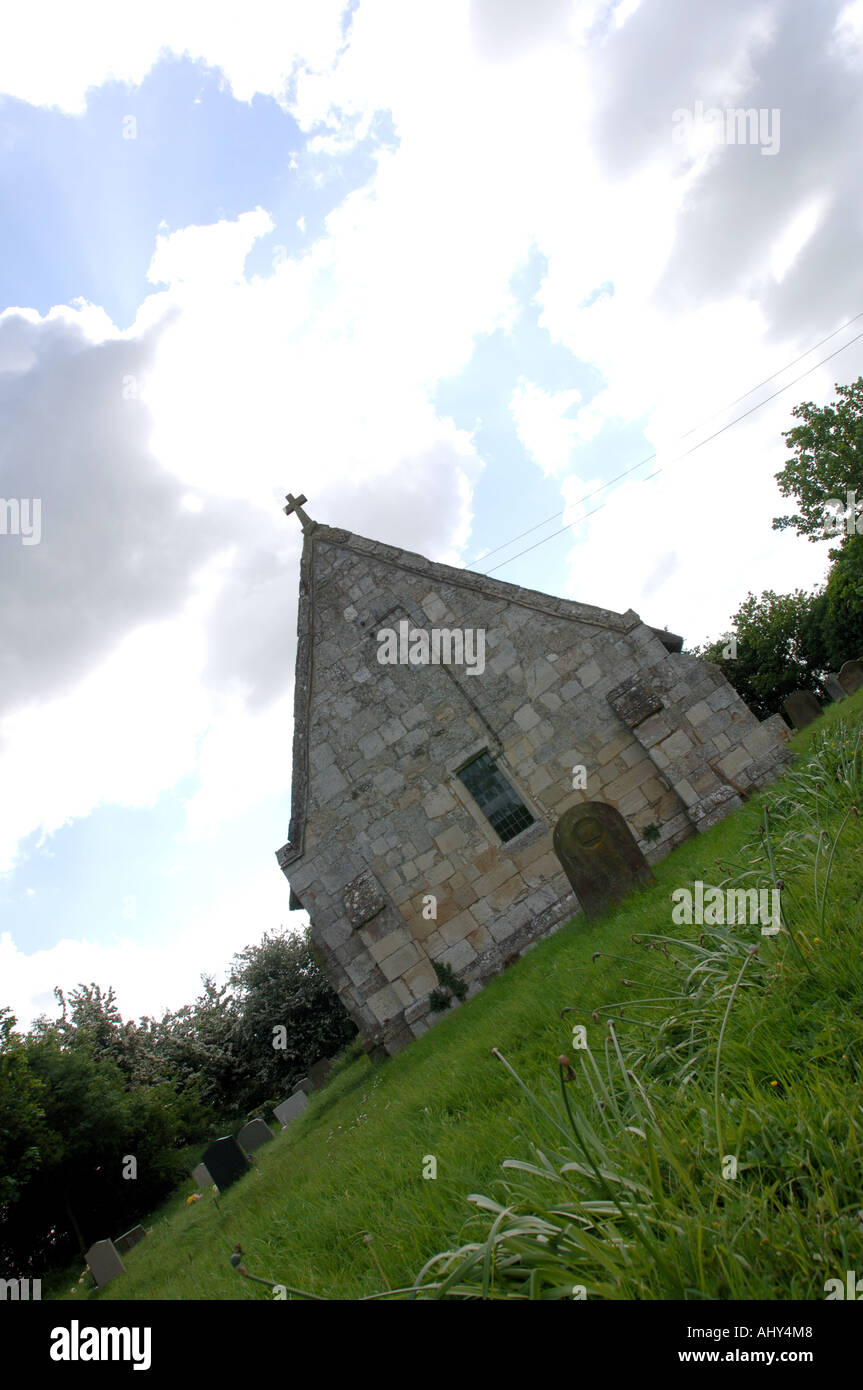 Englands only thatched church at Markby in Lincolnshire Stock Photo