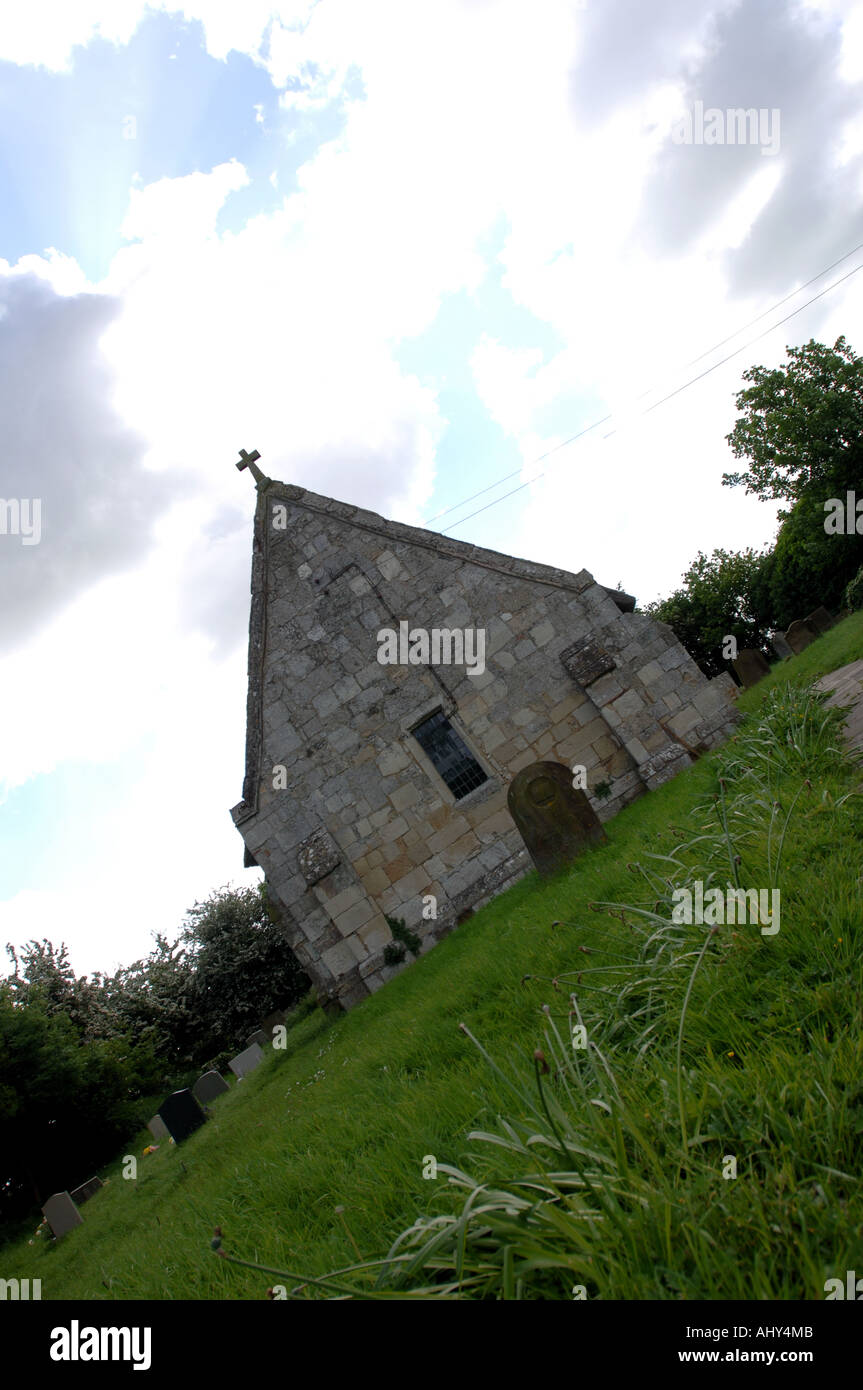 Englands only thatched church at Markby in Lincolnshire Stock Photo
