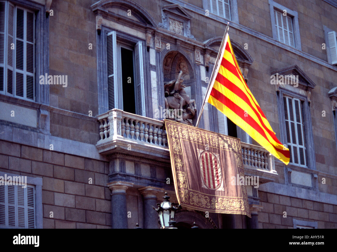 Catalonian flag. Stock Photo