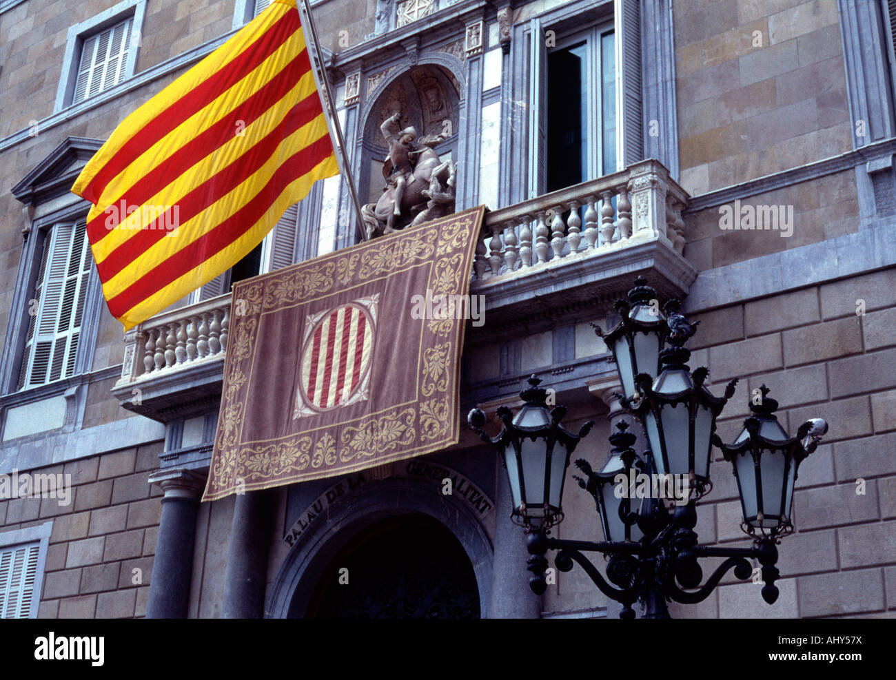 Catalonian flag. Stock Photo