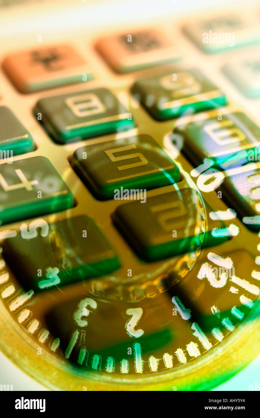 Combination Lock and Calculator Stock Photo Alamy