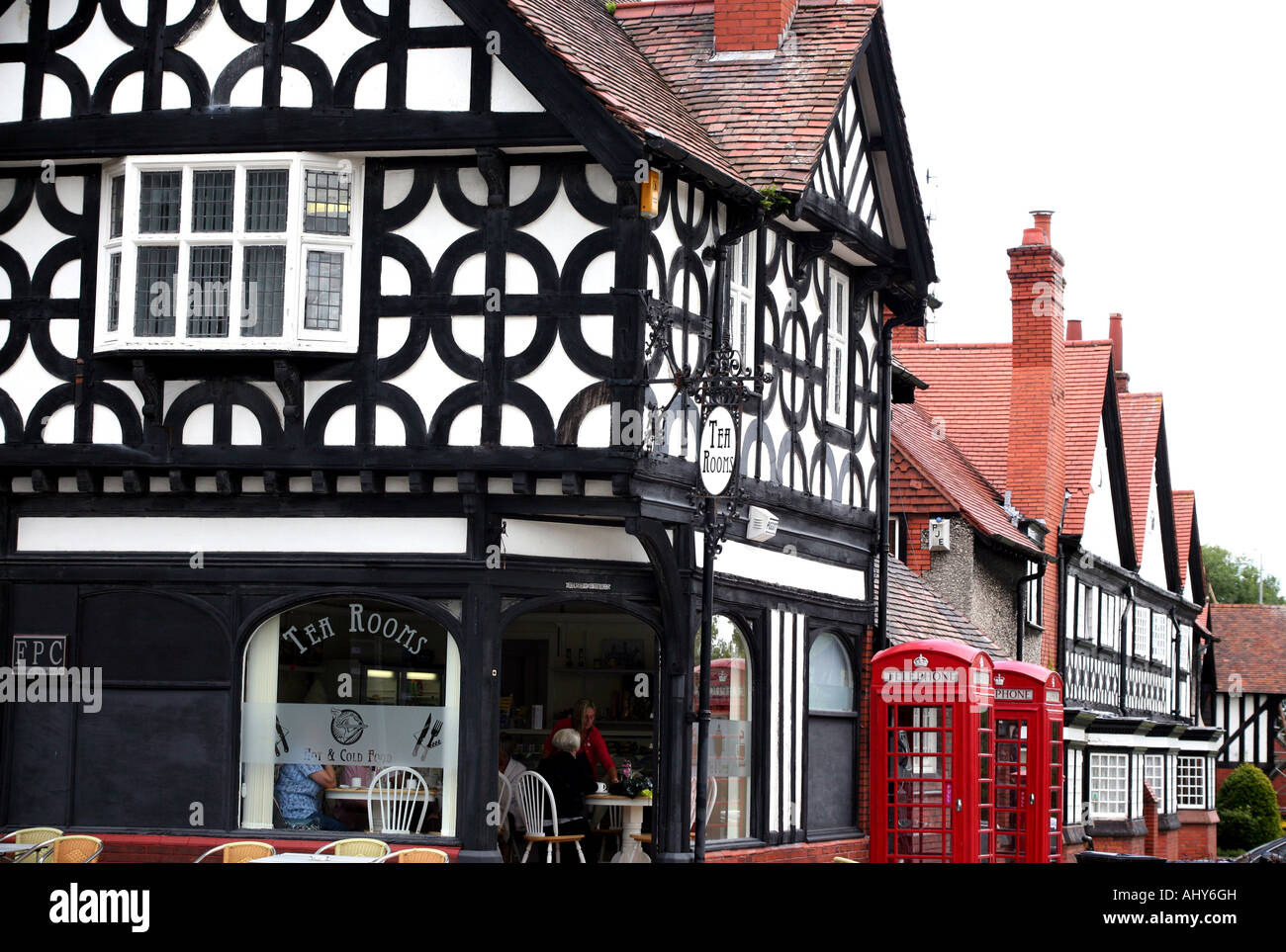 Former Post Office now tea rooms in Port Sunlight village Wirral Stock