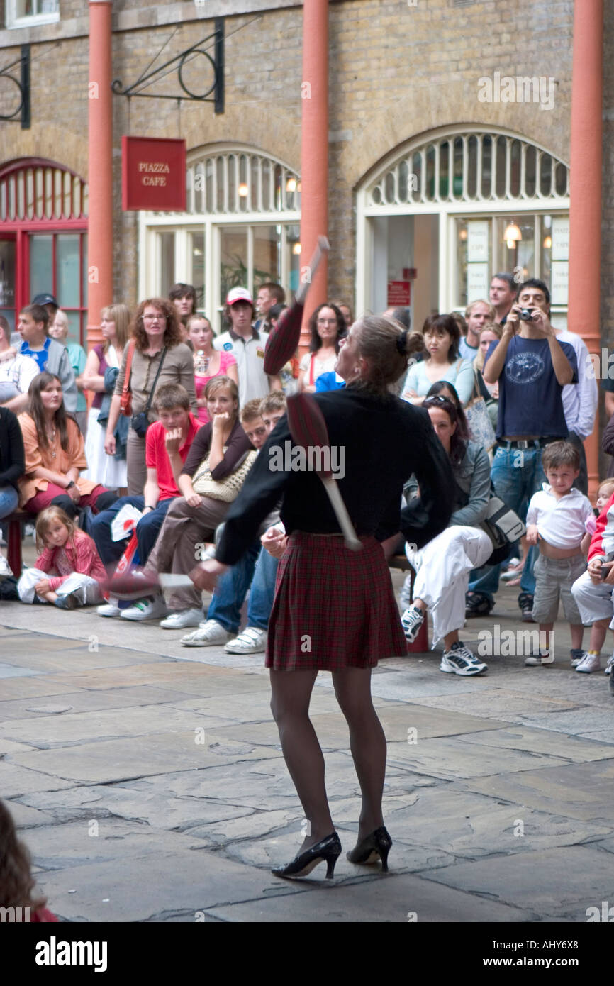 Performance artist at Covent Garden London Stock Photo