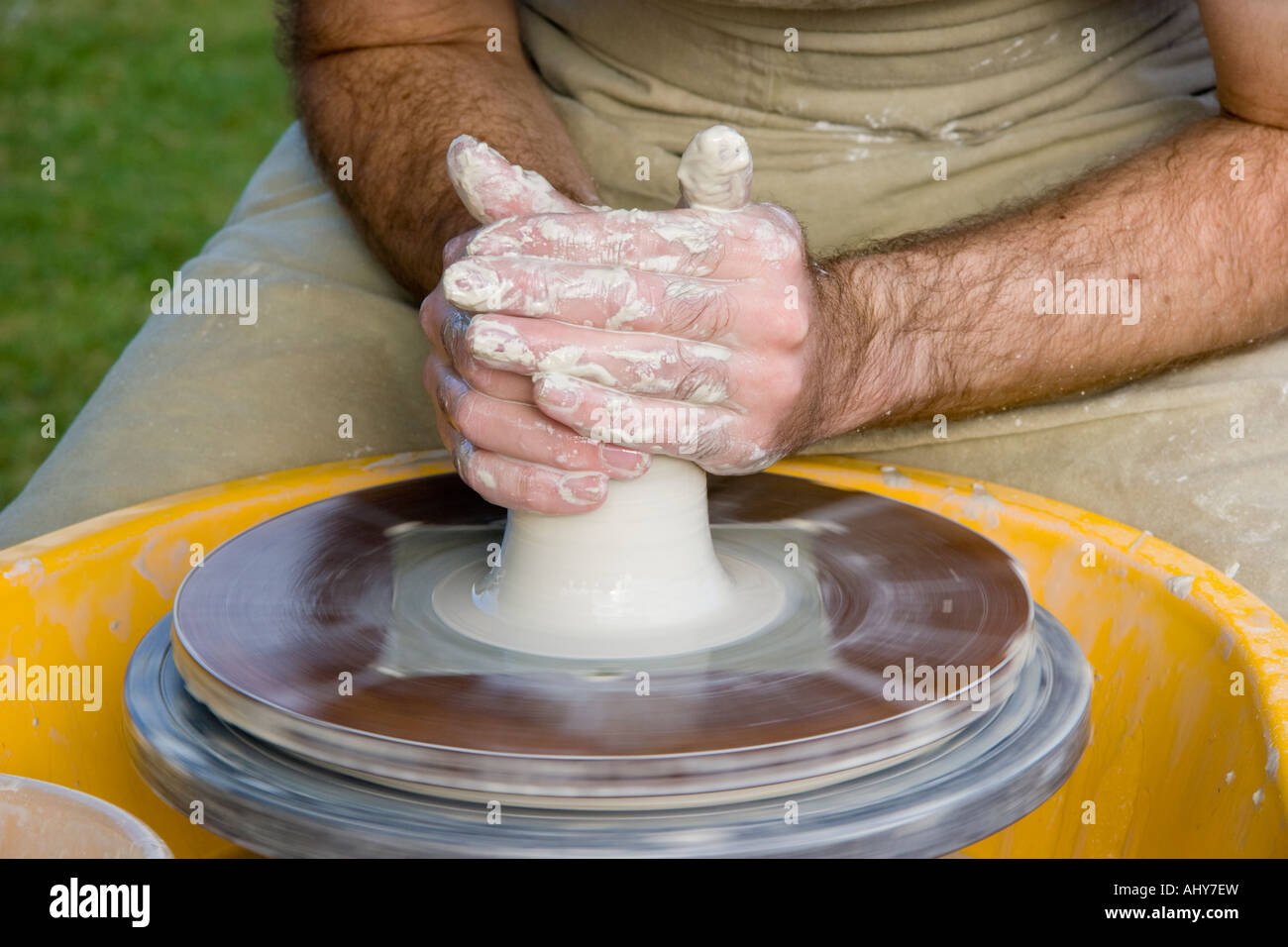 man at a potters wheel Stock Photo - Alamy