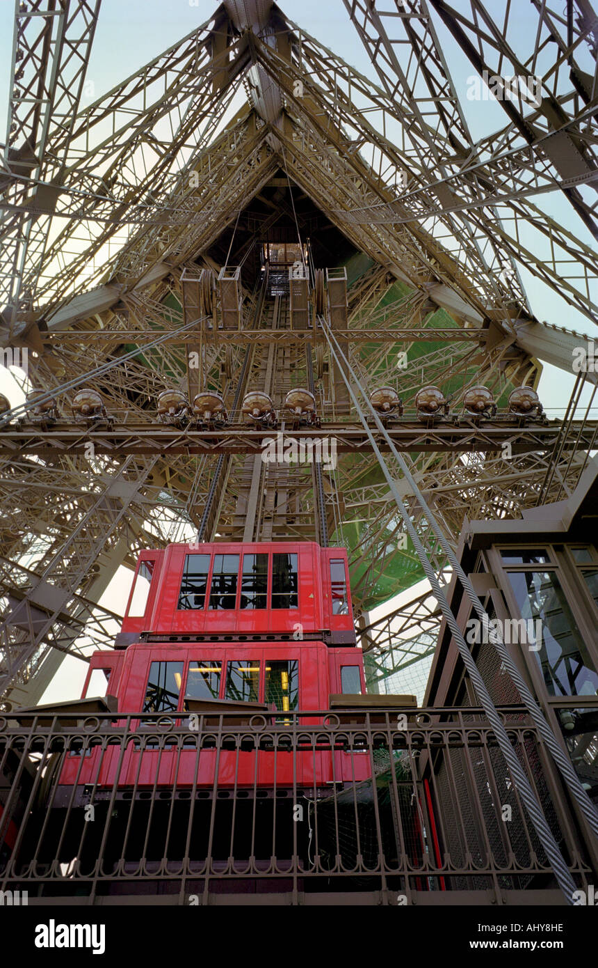 View of Inside the Eiffel Tower Stock Photo Alamy
