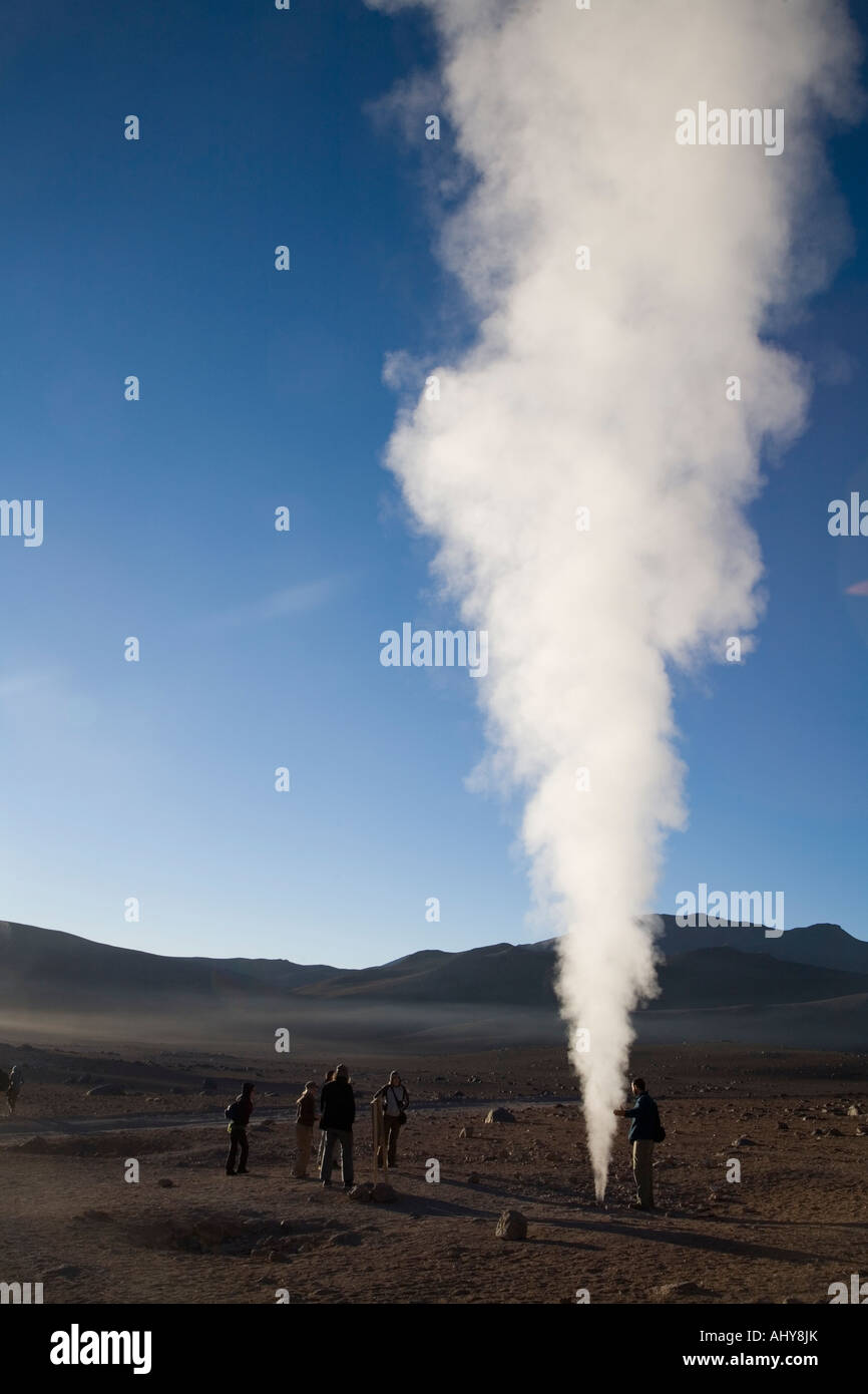 Geyser on the Bolivian altiplano Stock Photo