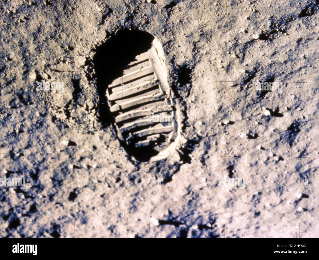 NEIL ARMSTRONG left his footprint on the Moon 20 July 1969 Stock Photo