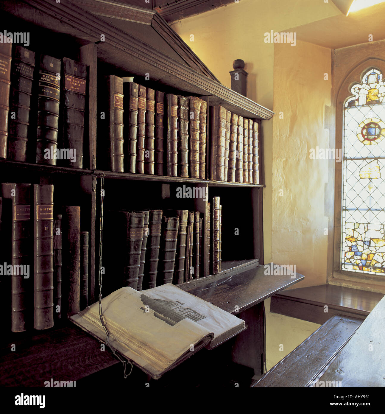 Books In Merton College Library Stock Photo Alamy