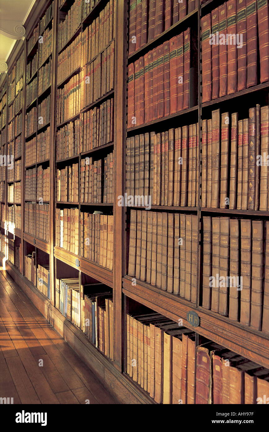 Books in the Palladian Library at Oriel College Stock Photo