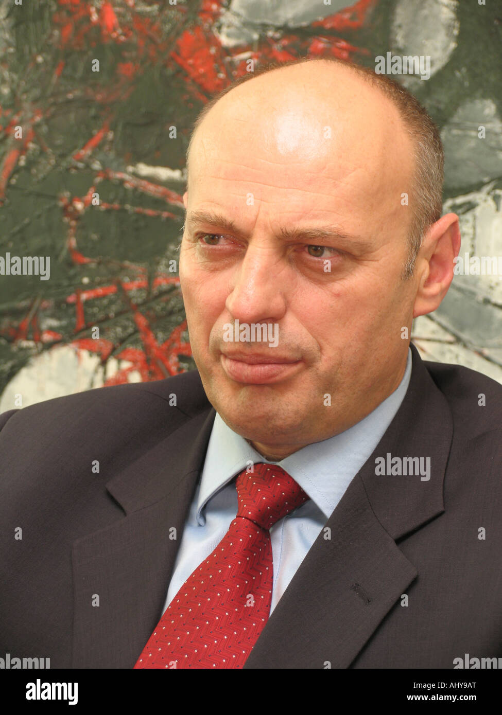 Agim Ceku - former Prime Minister of Kosovo and military commander of Kosovo Liberation Army, UCK Stock Photo