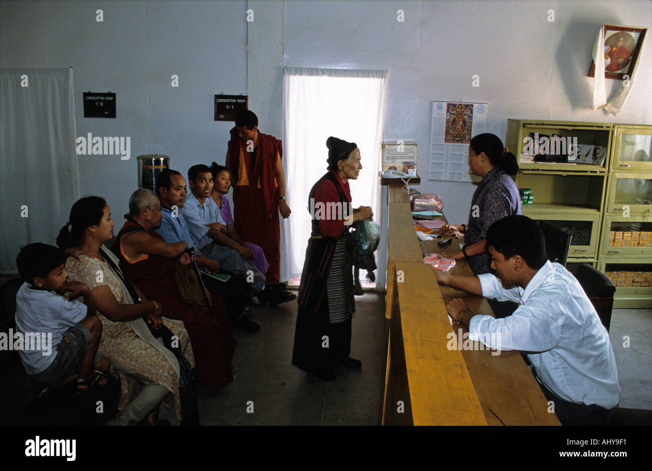 Patients waiting in reception of Men Tsee Khang Medical and Astro