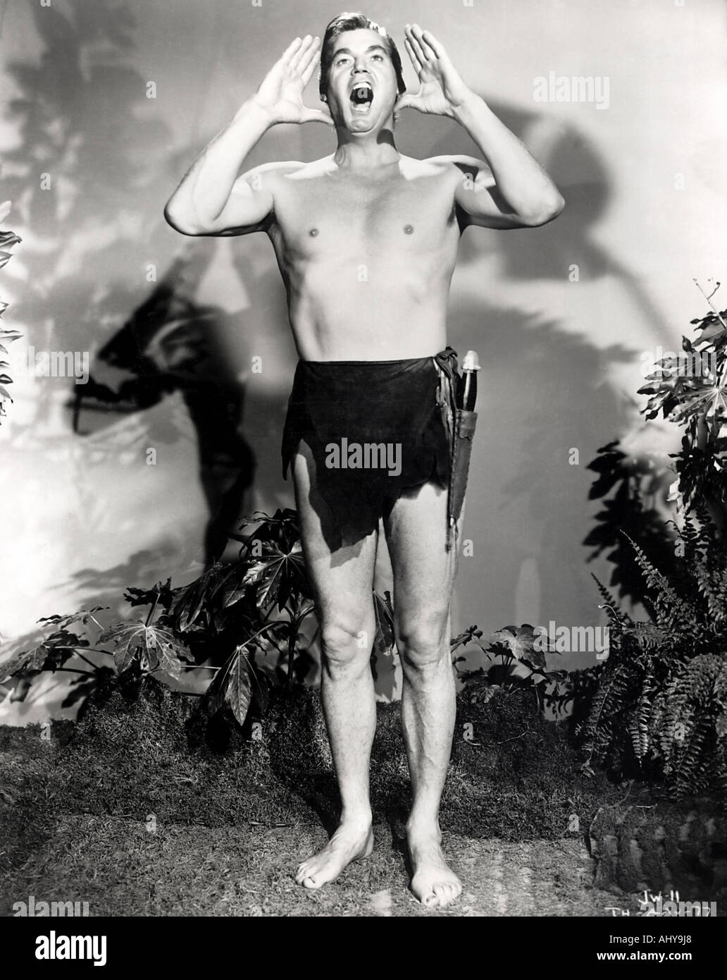 TARZAN THE APE MAN Johnny Weissmuller in the 1932 film Stock Photo