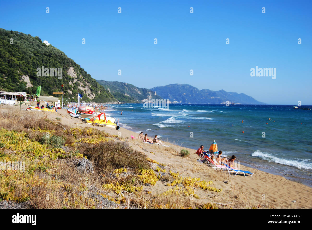 Glyfada Beach, Glyfada, Corfu, Ionian Islands, Greece Stock Photo Alamy