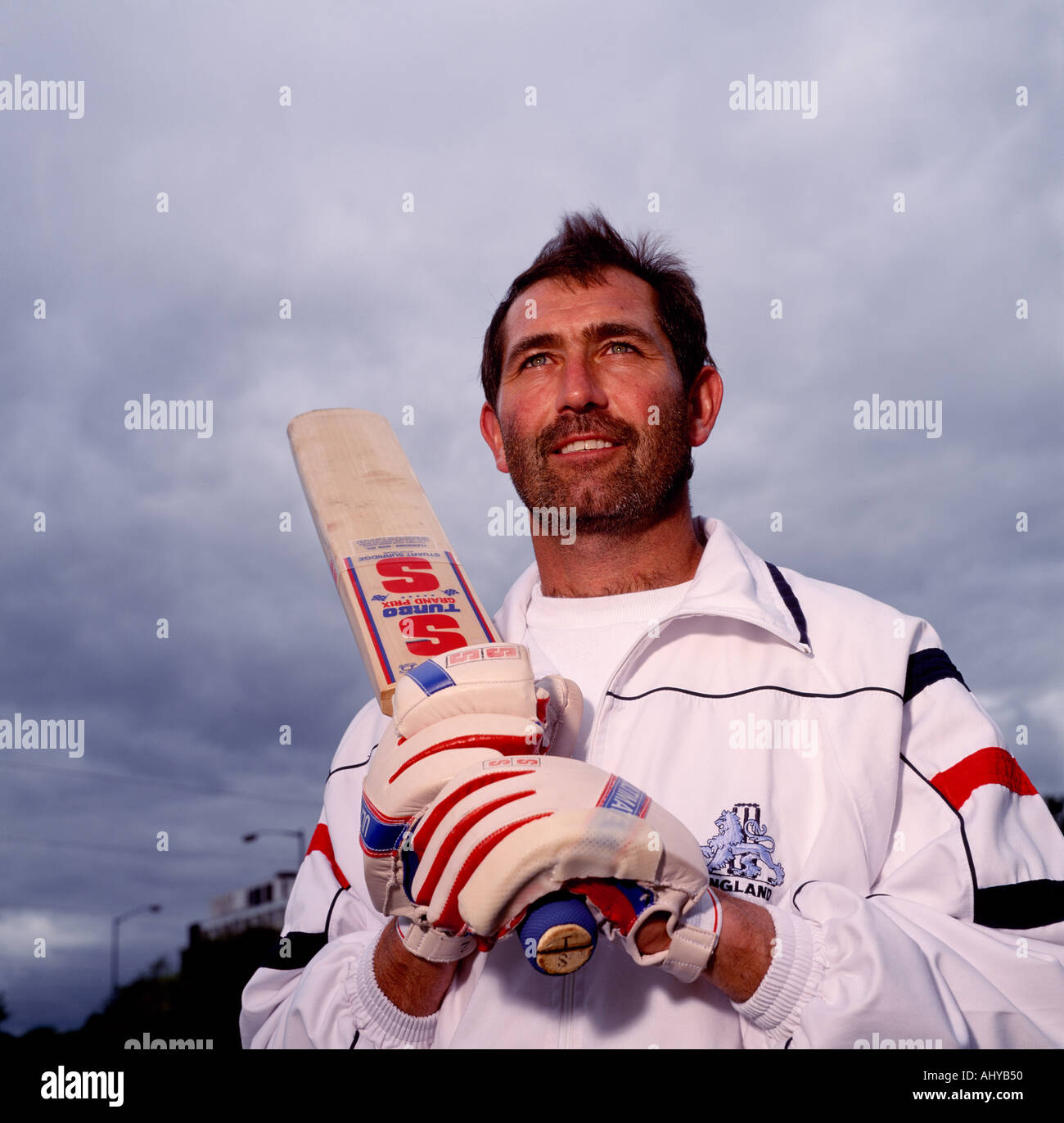 The English cricketer Graham Gooch in England in Great Britain in the United Kingdom Stock Photo