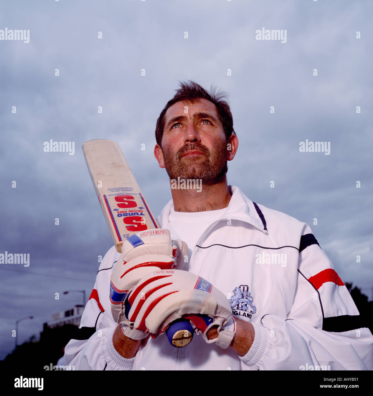 The English cricketer Graham Gooch in England in Great Britain in the United Kingdom Stock Photo