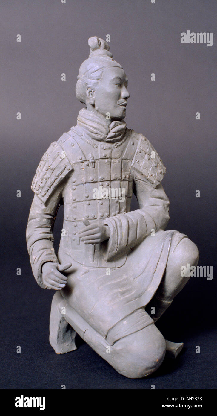Terracotta Warrior from the Terracotta Army in Xian in China Stock Photo