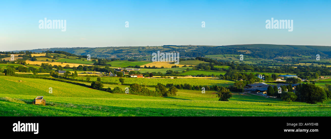 Wrington Vale with the Mendip Hills beyond viewed from Redhill, North