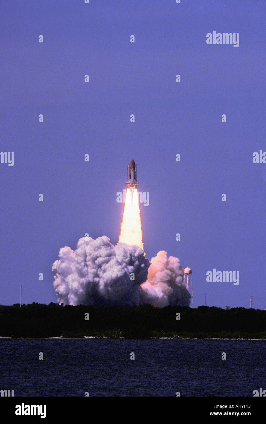 Space shuttle lift off at Cape Canaveral Florida USA Stock Photo